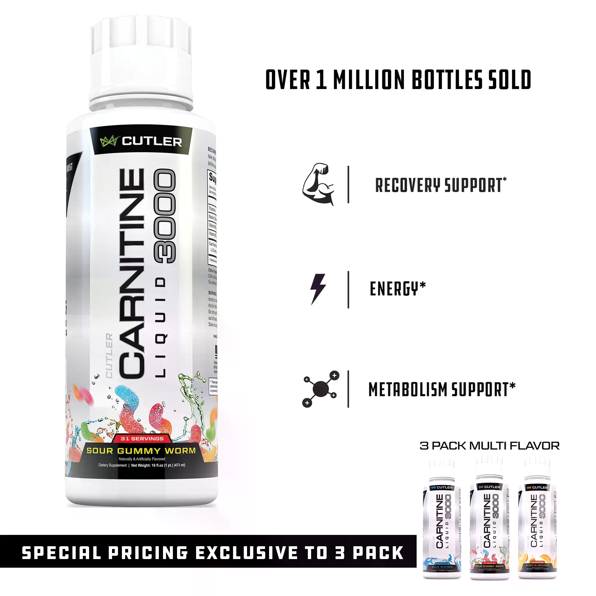 Fitness Nutrition Energy - Cutler Nutrition Carnitina Liquida 3000 per